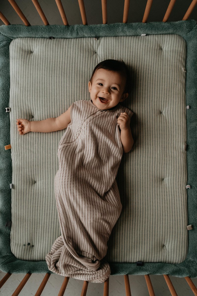 Snoozebaby Boxkleed Smokey Junior 75 X 95 Cm Katoen - Groen