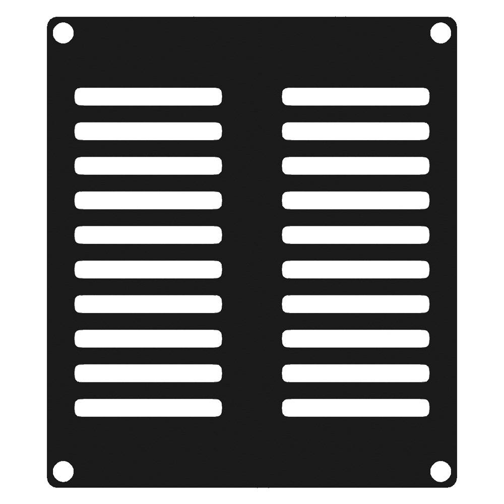 Caymon CASY202/B ventilatieplaatje staal, 2 modules breed voor CASY-chassis