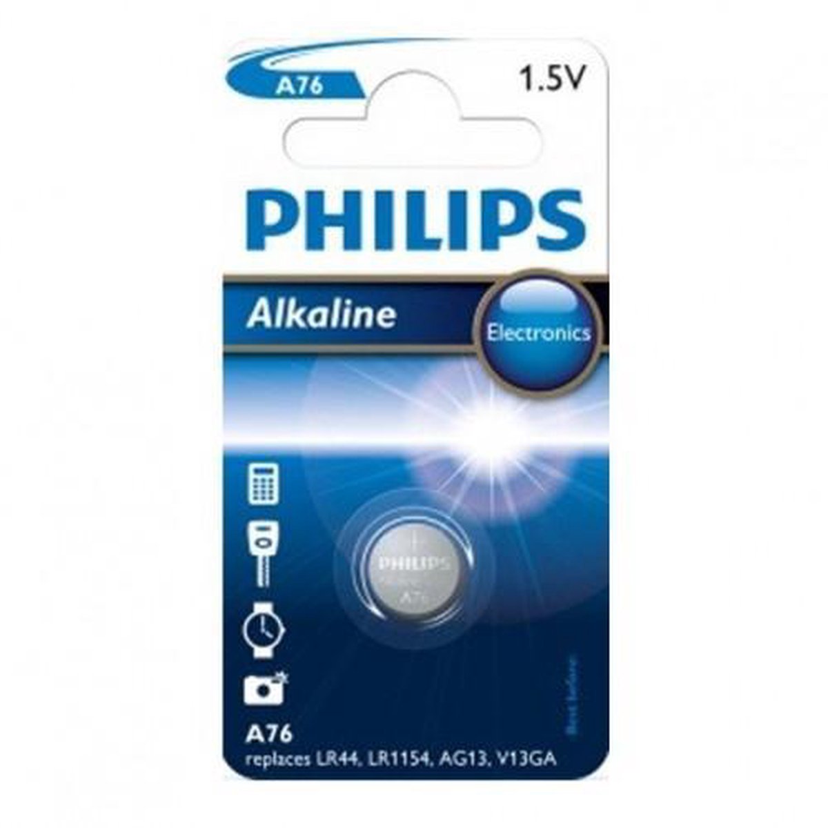 Philips Alkaline A76 Lr44 Batterij 1.5v Per Stuk
