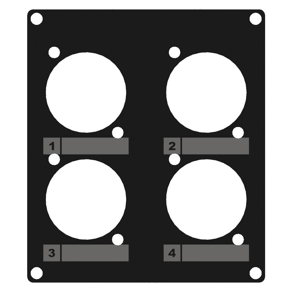 Caymon CASY203/B 4x D-size gat module voor CASY-chassis