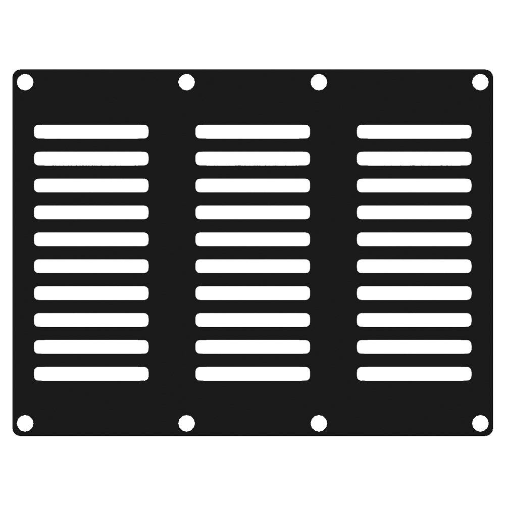 Caymon CASY302/B ventilatieplaatje staal, 3 modules breed voor CASY-chassis