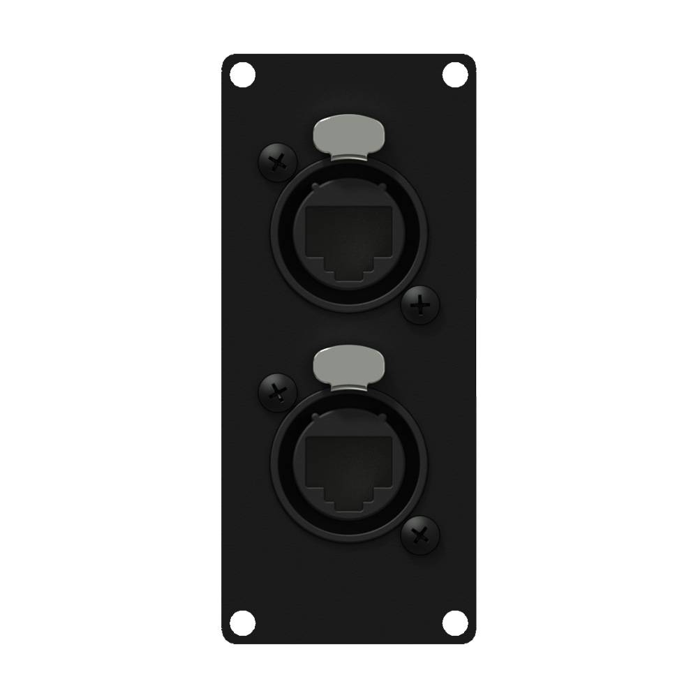 Caymon CASY168/B 2x etherCON naar RJ45 module voor CASY-chassis