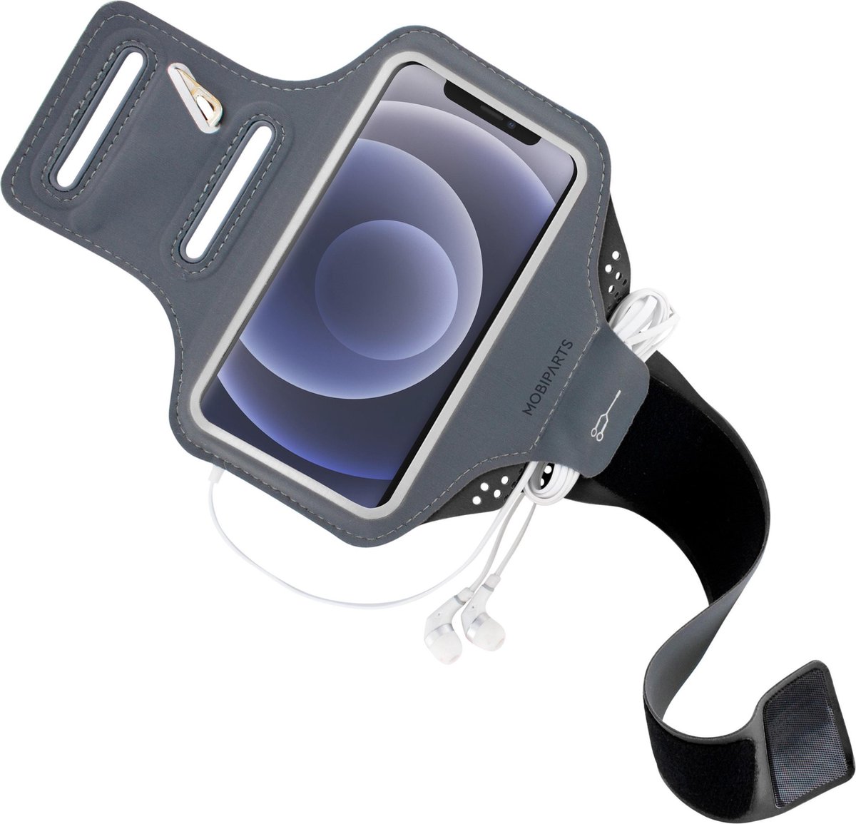 MOBIPARTS Comfort Fit Sportarmband Apple iPhone 12 mini - Zwart
