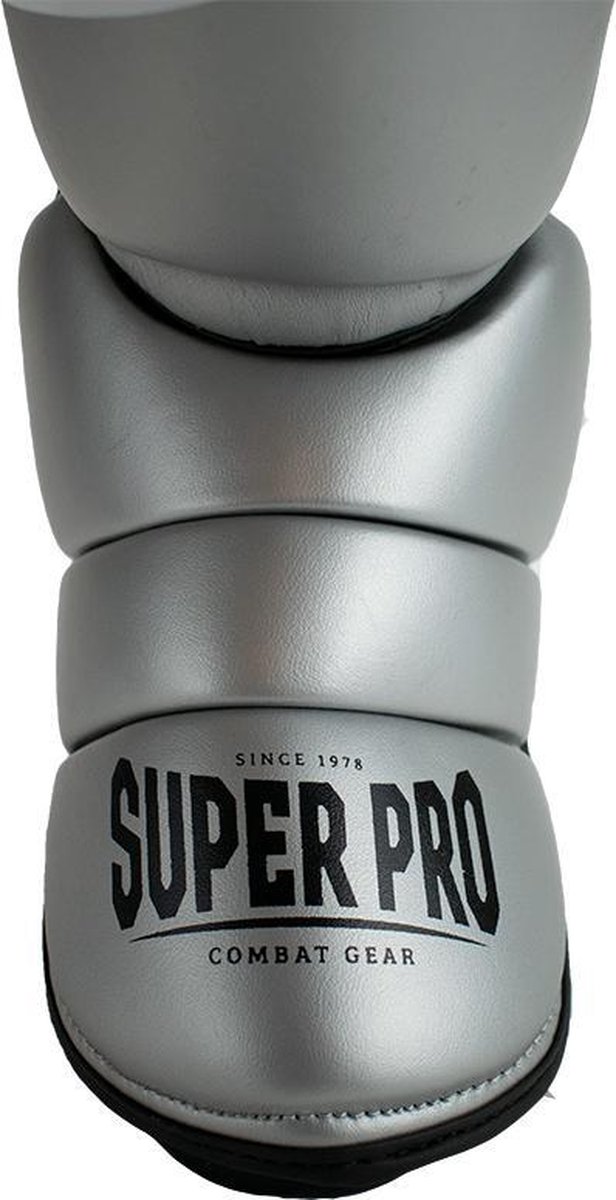 Super Pro Combat Gear Rebel Scheenbeschermers -/Grijs/Wit - M - Zwart