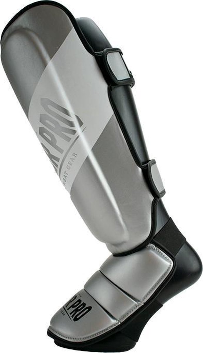 Super Pro Combat Gear Rebel Scheenbeschermers -/Grijs/Wit - M - Zwart