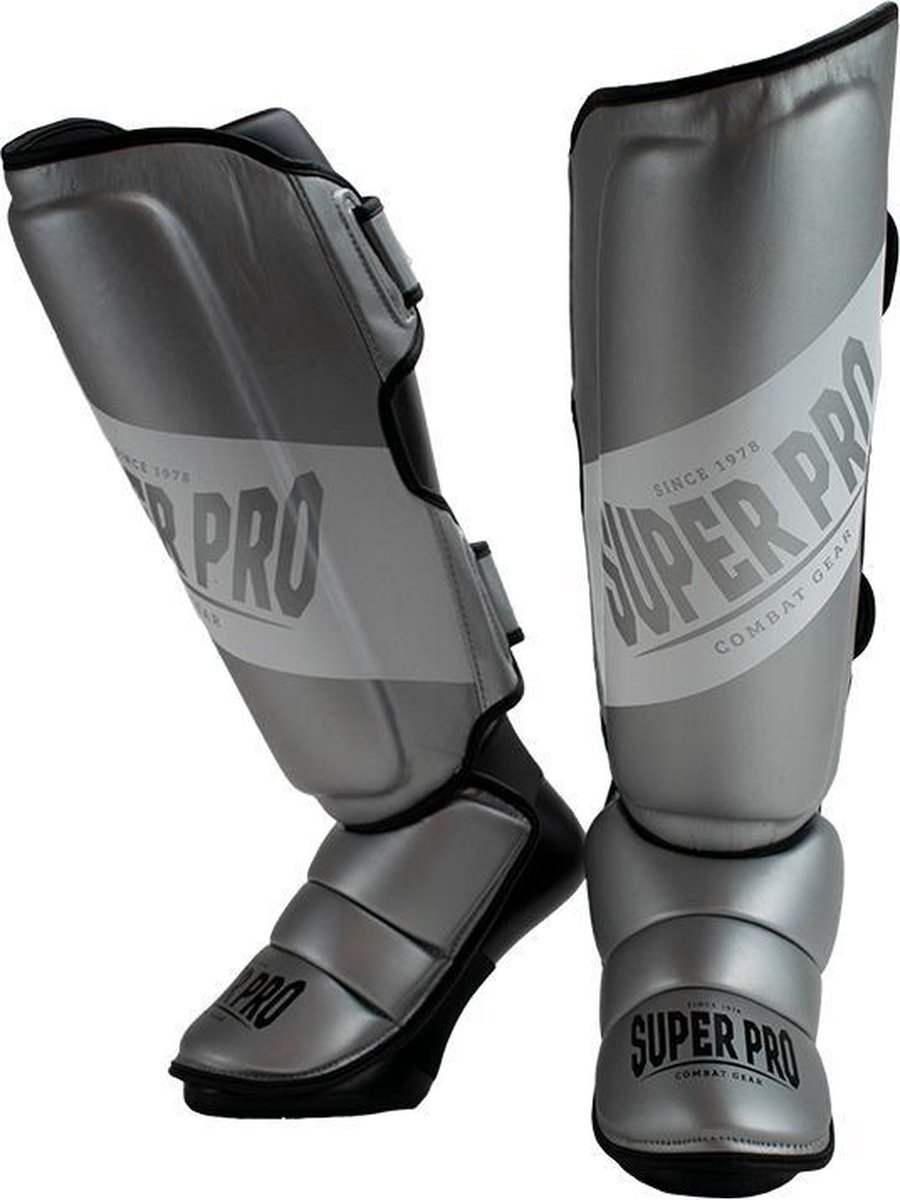 Super Pro Combat Gear Rebel Scheenbeschermers -/Grijs/Wit - M - Zwart