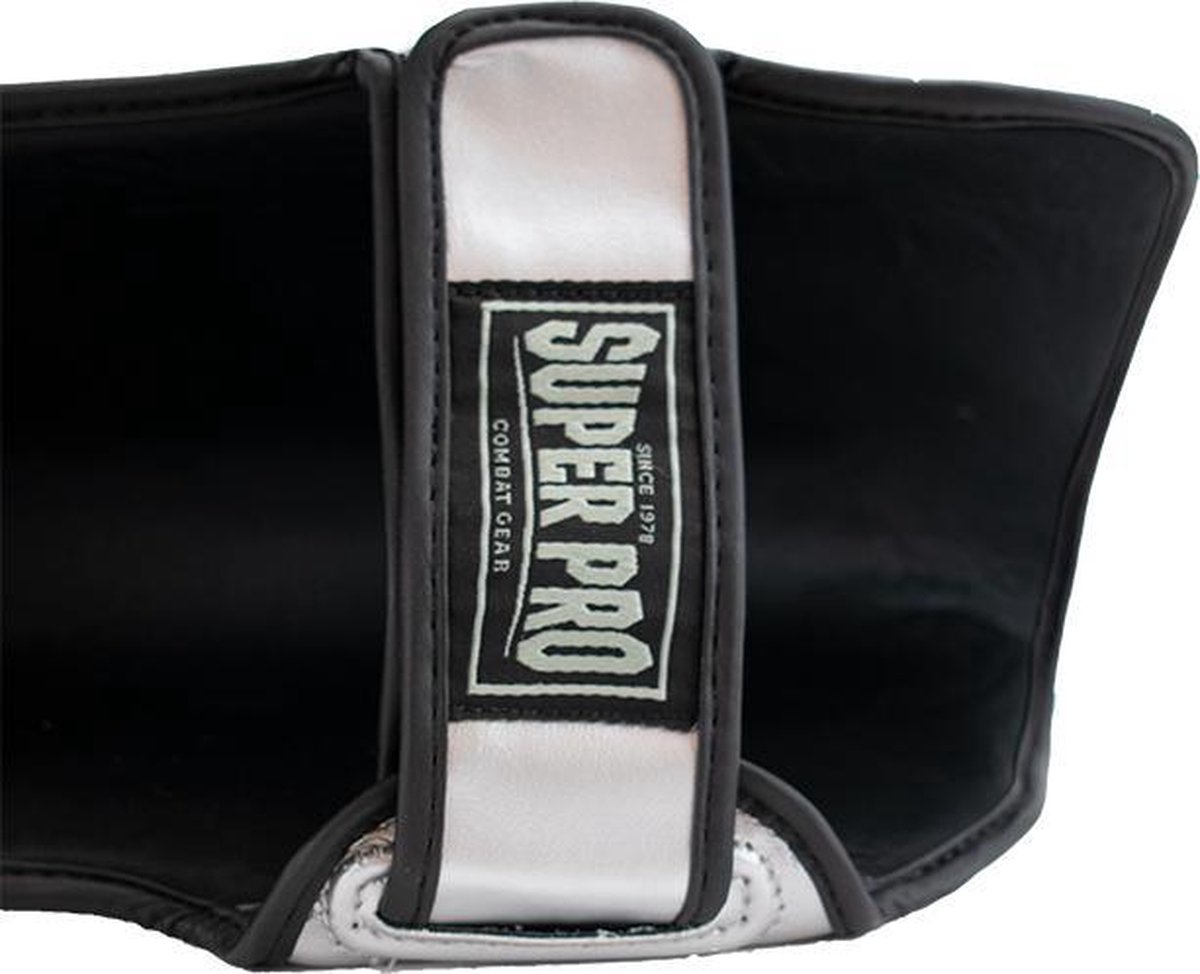 Super Pro Combat Gear Rebel Scheenbeschermers -/Grijs/Wit - M - Zwart