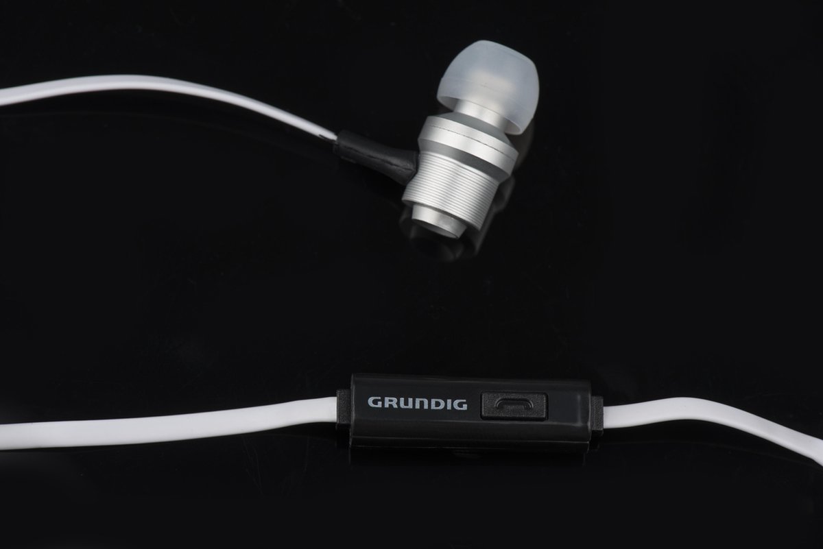 Grundig Oordopjes met Microfoon - Metal Pro Zilver - Silver