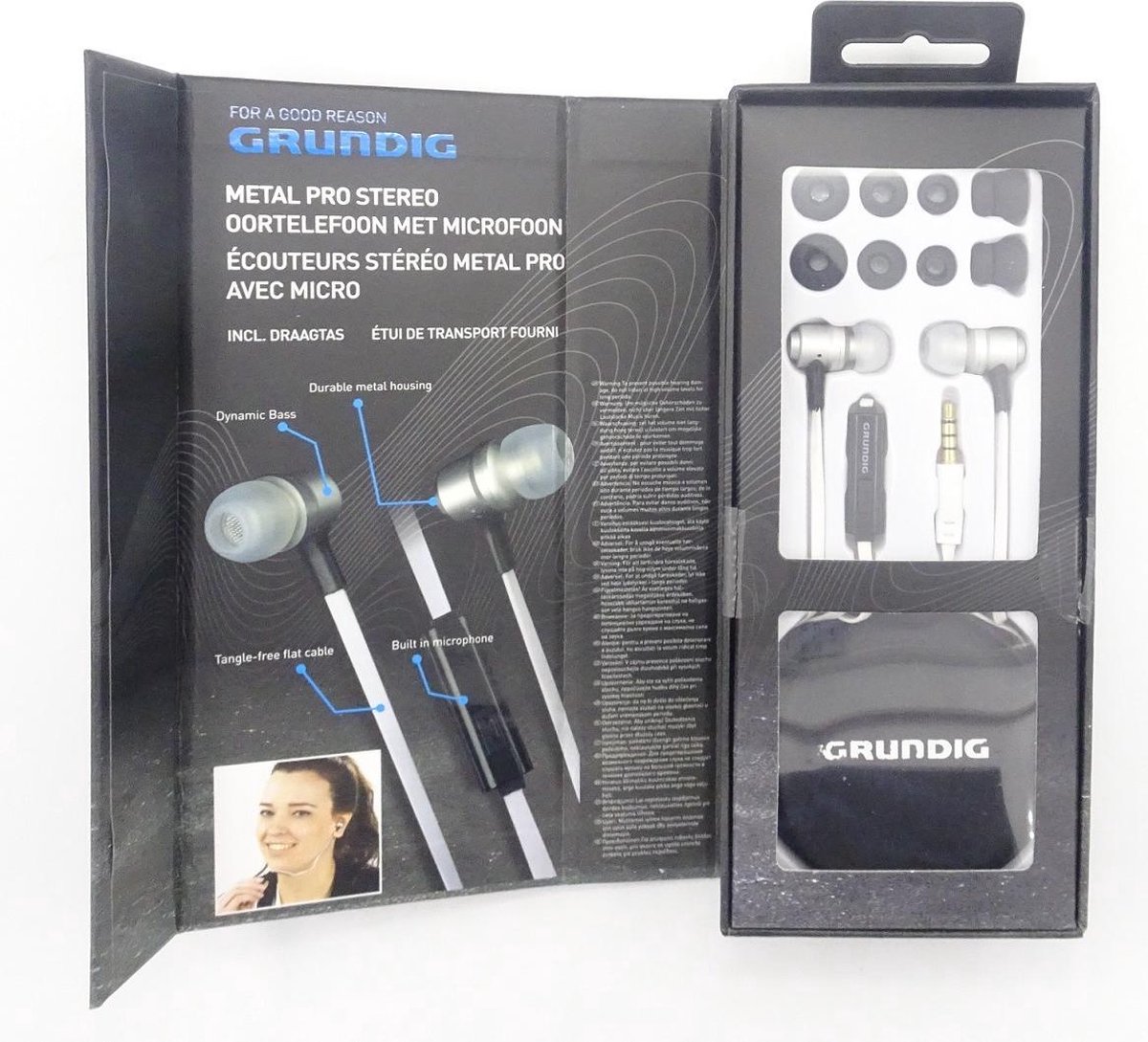 Grundig Oordopjes met Microfoon - Metal Pro Zilver - Silver