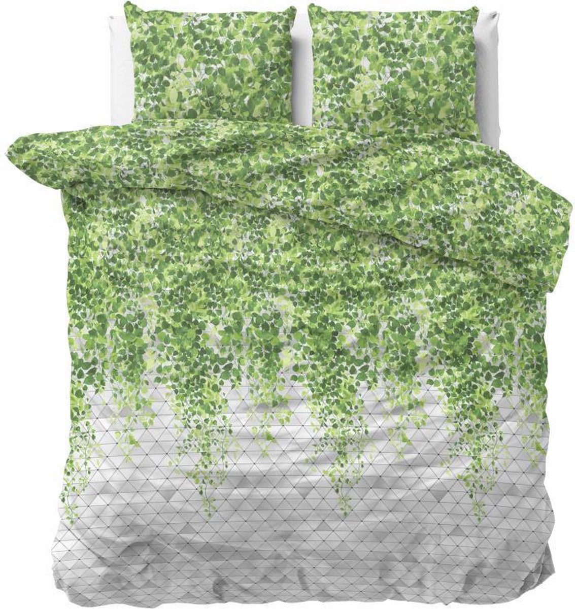 Sleeptime Fresh Botanic Green 2-persoons (200 x 200/220 cm + 2 kussenslopen) - Groen