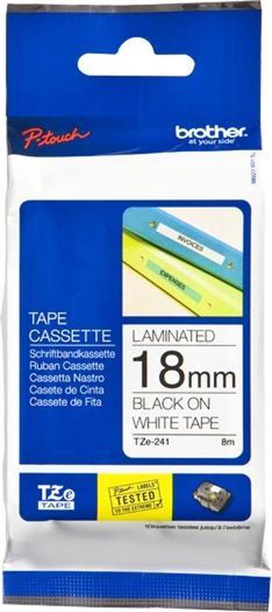 Brother TZE-241 Tape - Zwart