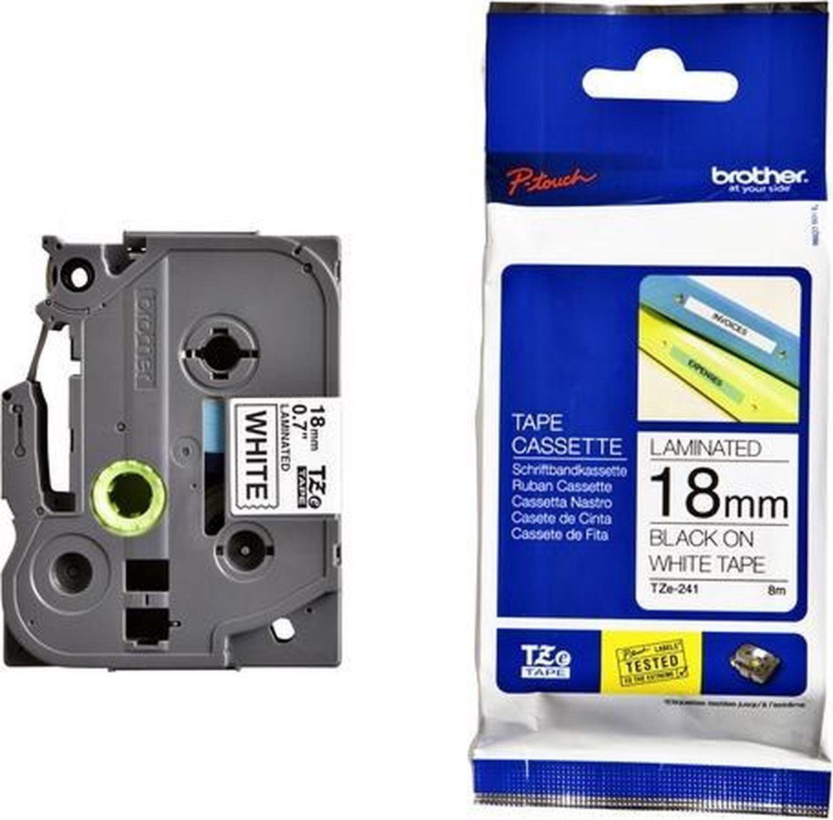 Brother TZE-241 Tape - Zwart