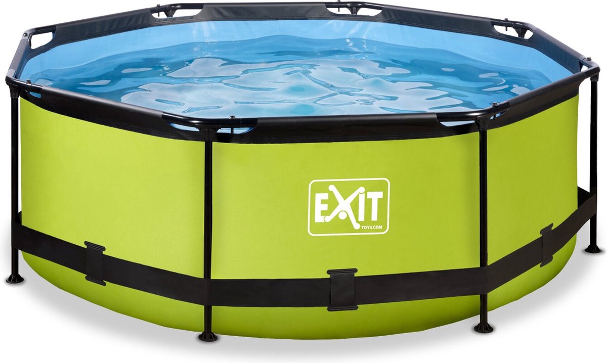 EXIT Toys Lime Zwembad ø244x76cm Met Filterpomp - - Groen