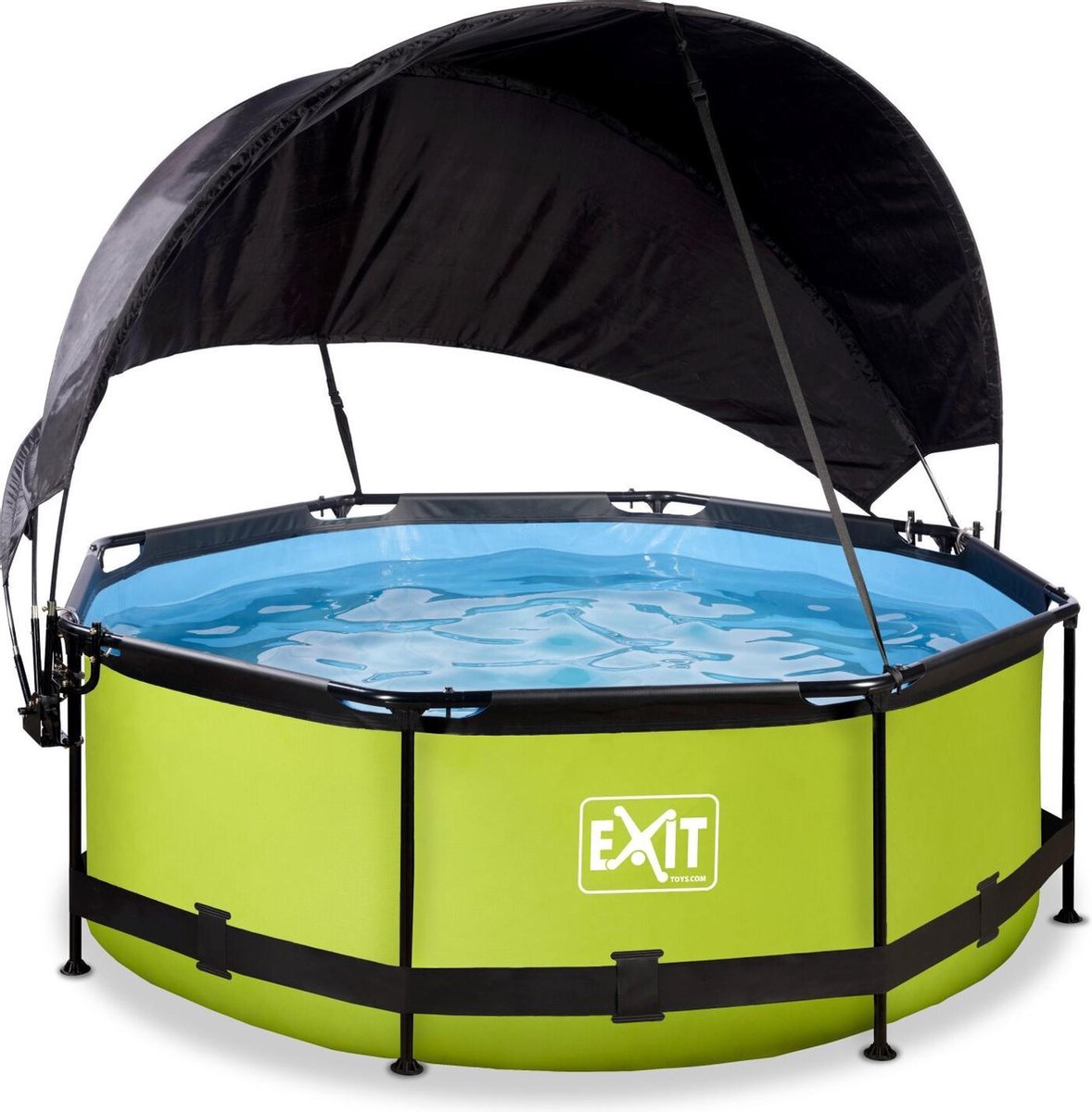 EXIT Toys Lime Zwembad ø244x76cm Met Schaduwdoek En Filterpomp - - Groen