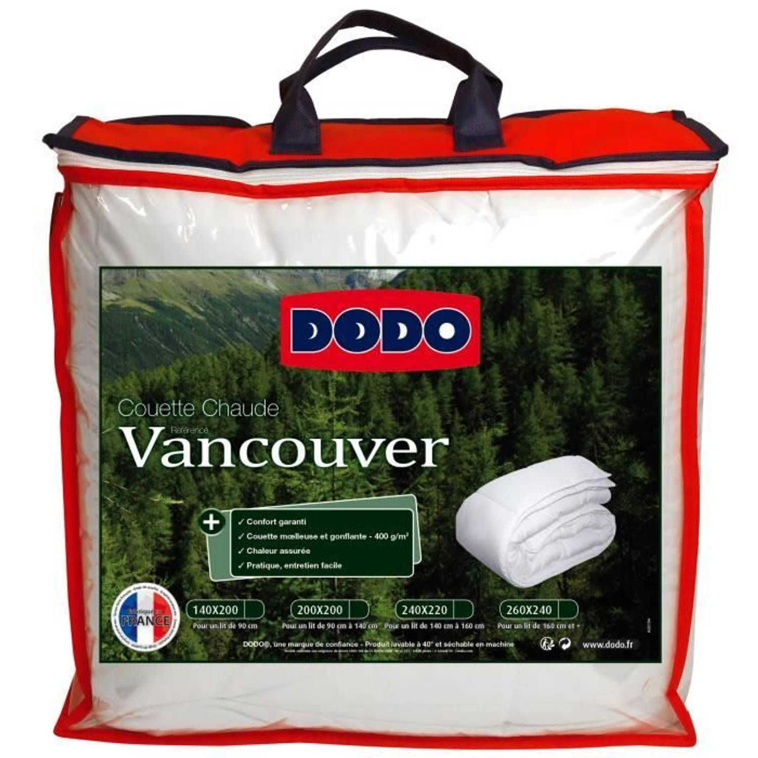 Dodo Warm Dekbed 400gr / M² Vancouver 140x200 Cm - Wit