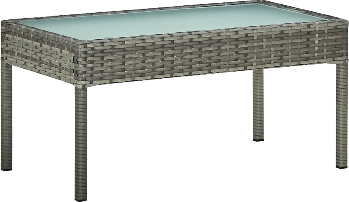 Vidaxl 5-delige Loungeset Met Kussens Poly Rattan - Grijs