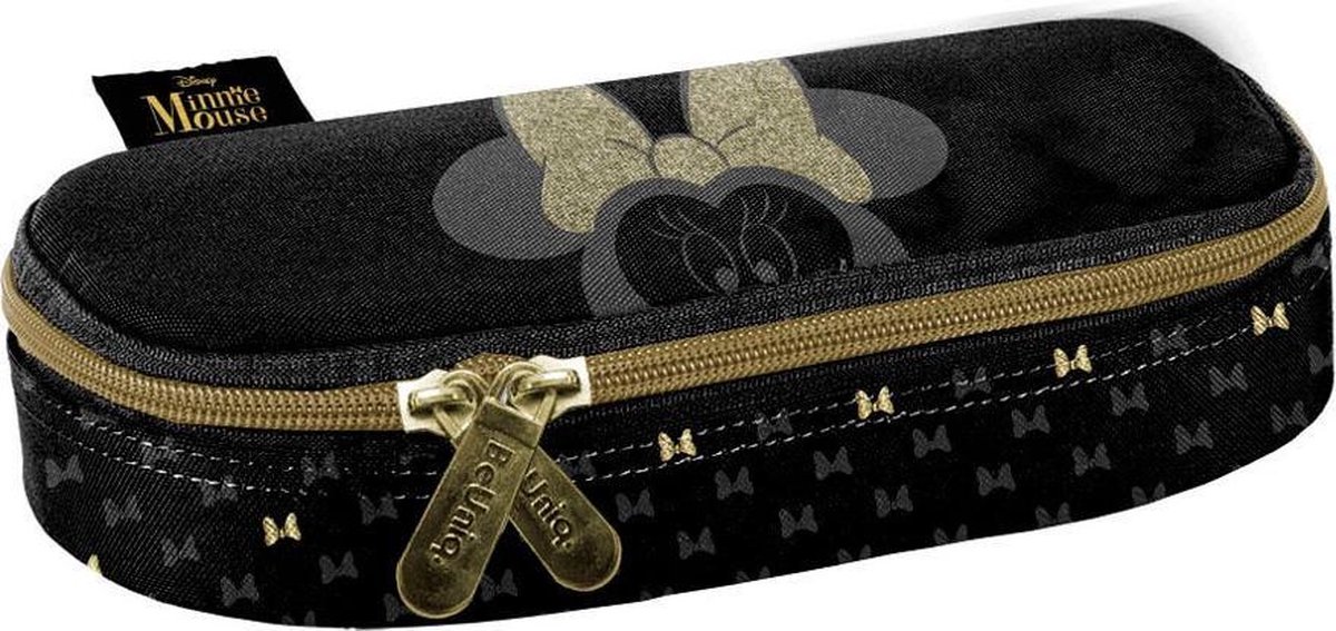 Beuniq Etui Minnie Gold - 23 X 10 X 5 Cm - - Zwart