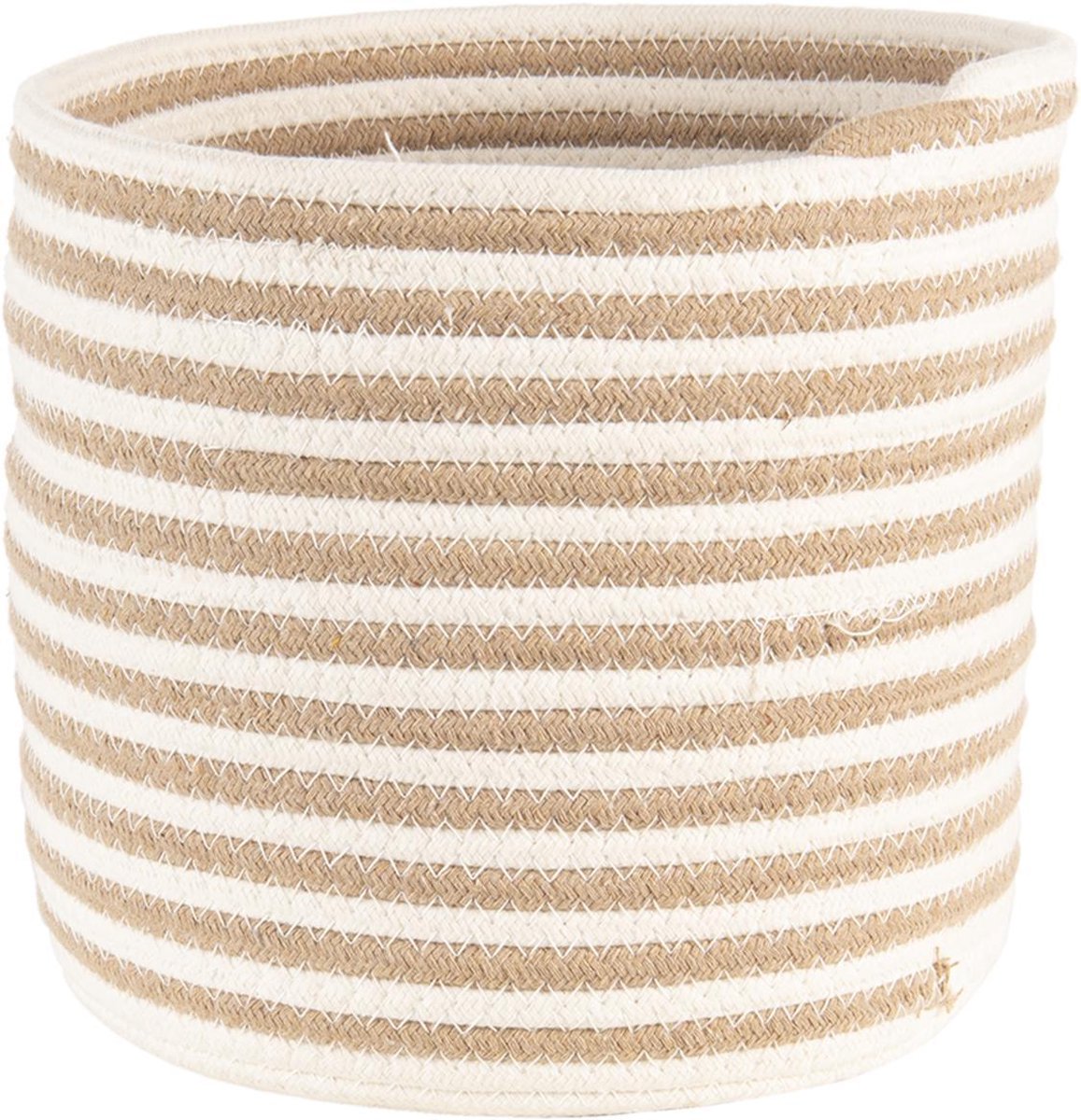 Clayre & Eef Opbergmanden (Set V 3) 6ro0517 (Set 3) Ø 26*21 / Ø 26*21 - Beige