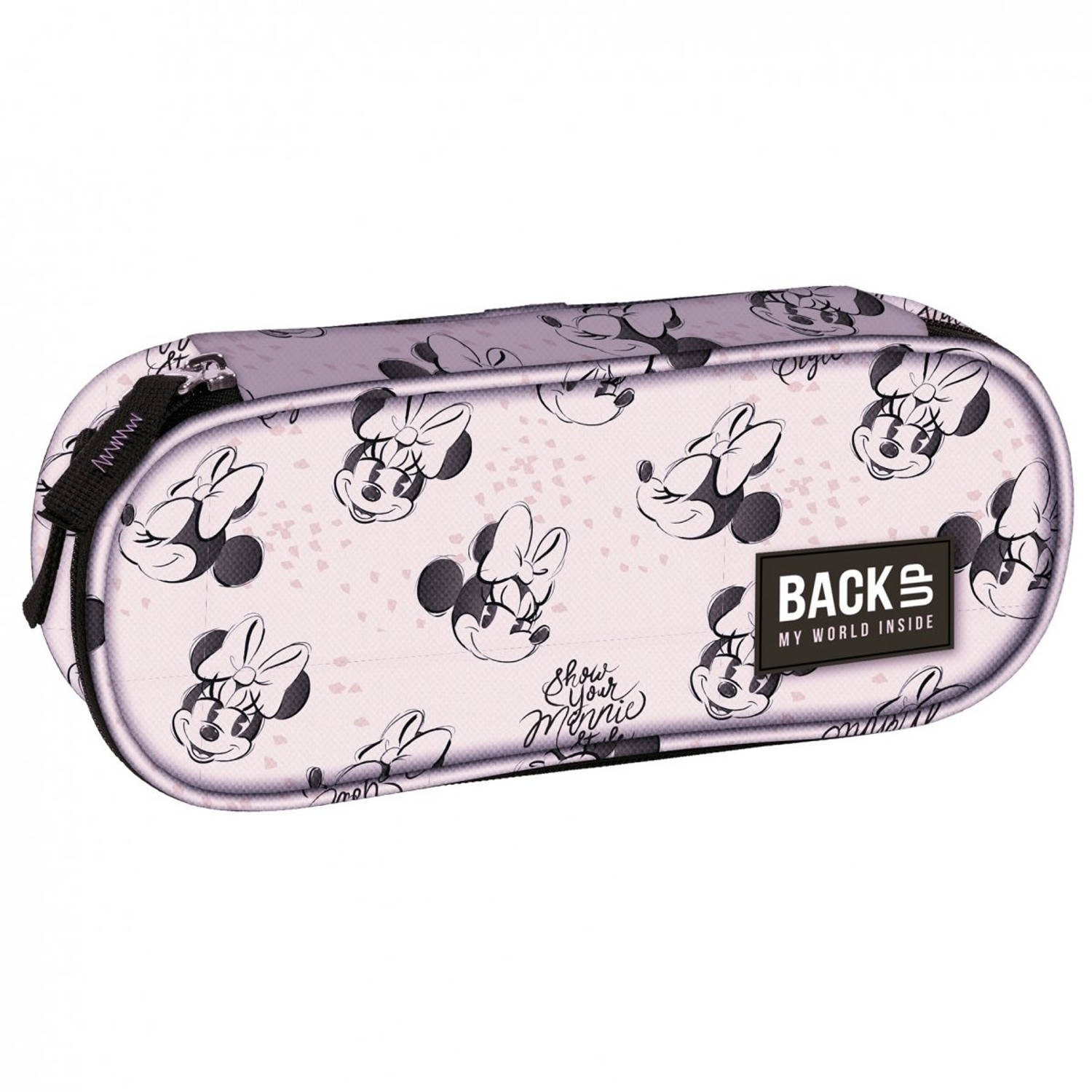 Disney Minnie Mouse Etui Minnie Style - 22 X 9 X 6 Cm - Polyester - Roze