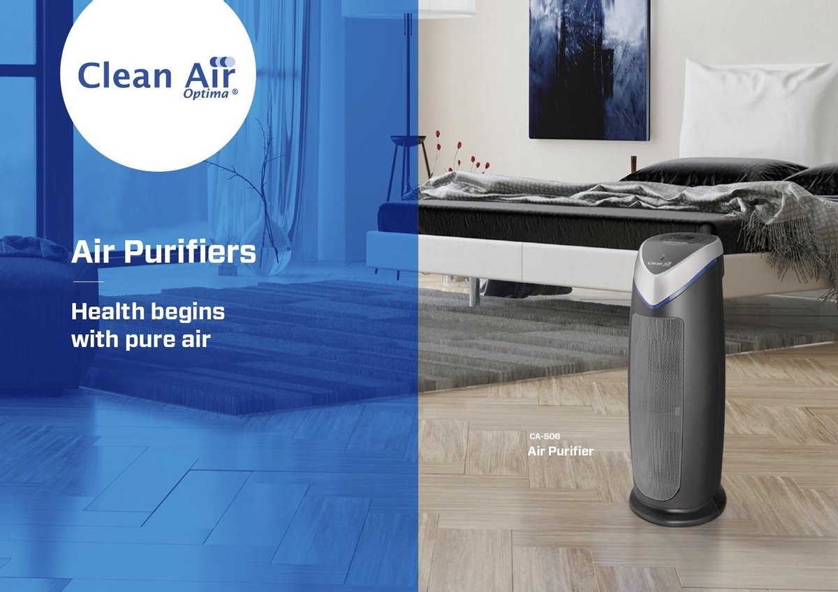 Clean Air Optima Ca-506 Luchtreiniger Met Ionisator/zilver - Grijs