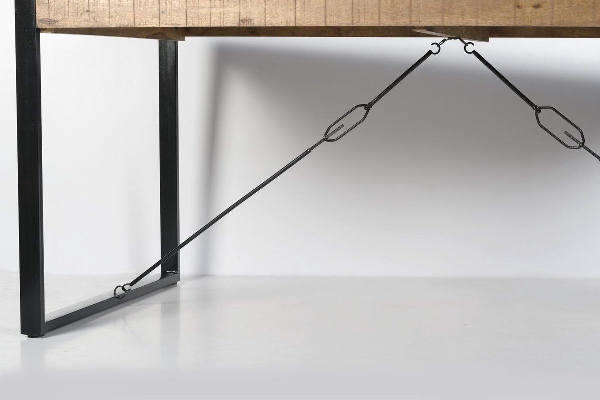 Livingfurn - Eettafel - Nairobi 180x90 Cm - Zwart