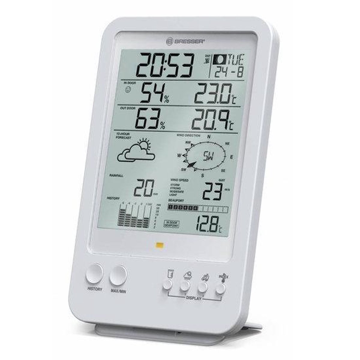Bresser Weerstation Center 5-in-1 19 Cm 2-delig - Wit