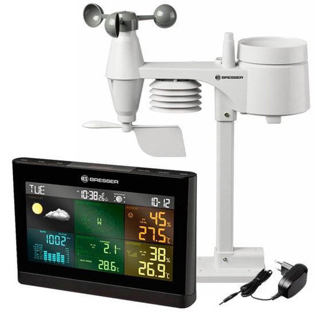 Bresser Weerstation Comfort 5-in-1 20,2 Cm 3-delig - Zwart