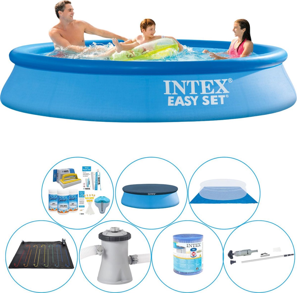 Intex Zwembad Plus Accessoires - Easy Set Rond 305x61 Cm - Blauw