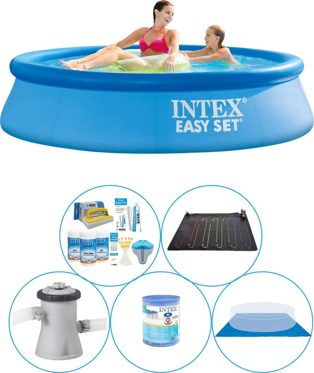 Intex Zwembad Combi Deal - 6-delig - Easy Set Rond 244x61 Cm - Blauw