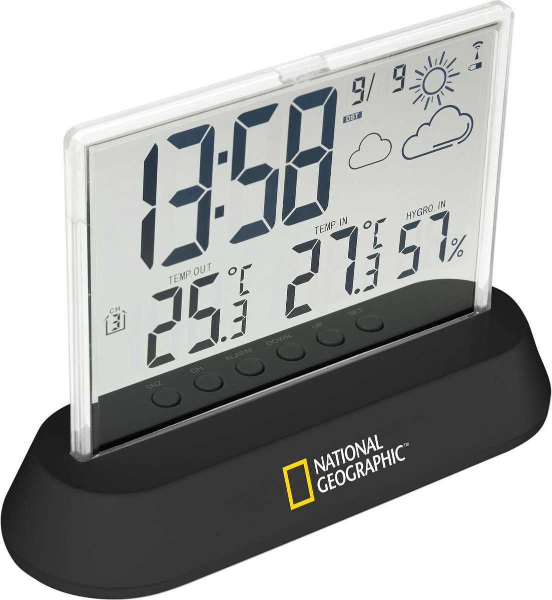 National Geographic Weerstation Transparant 14 Cm 2-delig - Negro