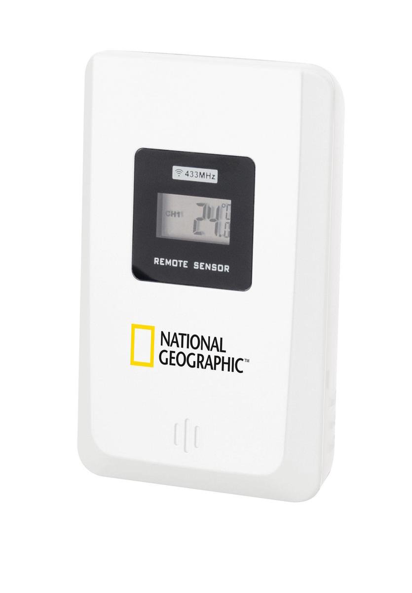 National Geographic Weerstation Transparant 14 Cm 2-delig - Zwart