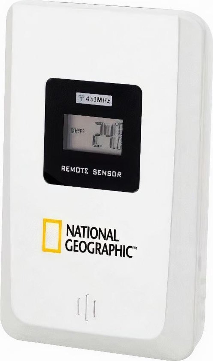 National Geographic Weerstation Transparant 14 Cm 2-delig - Zwart