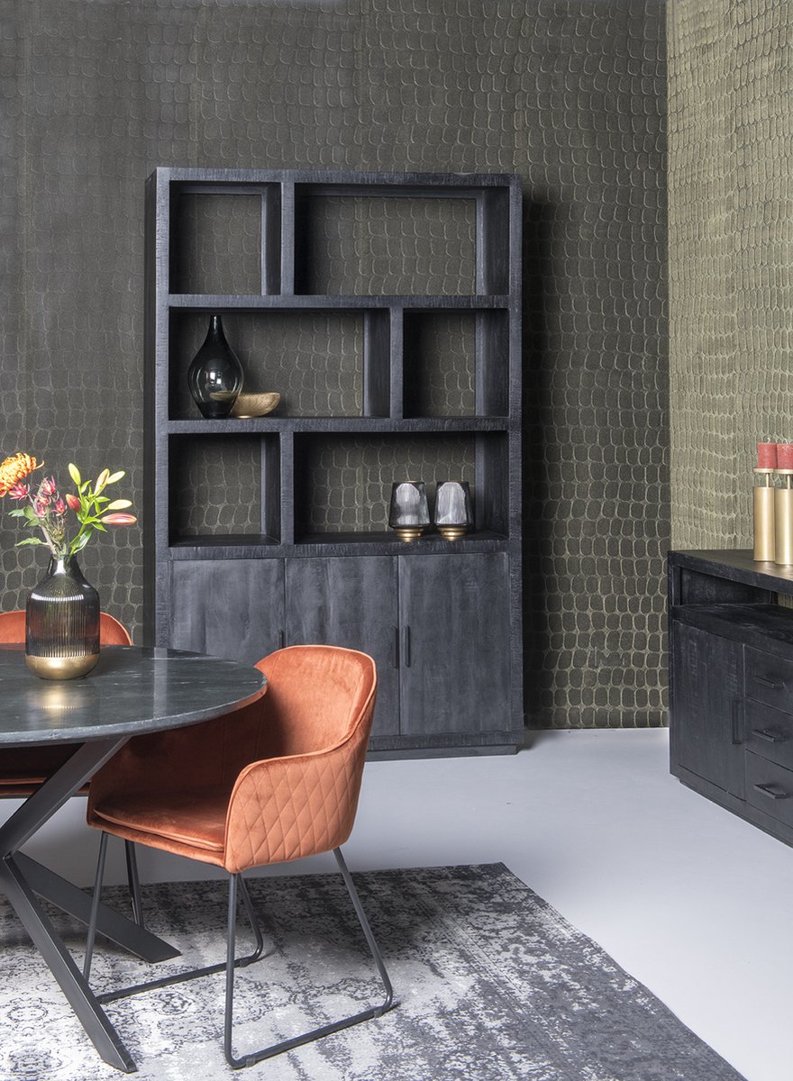 Livingfurn - Kabinetkast - Jaxx 145cm - Zwart