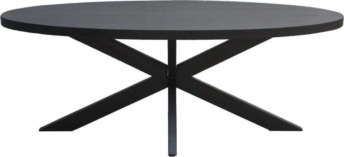 Livingfurn - Eettafel - Kala Oval Spider 210 Cm - Zwart