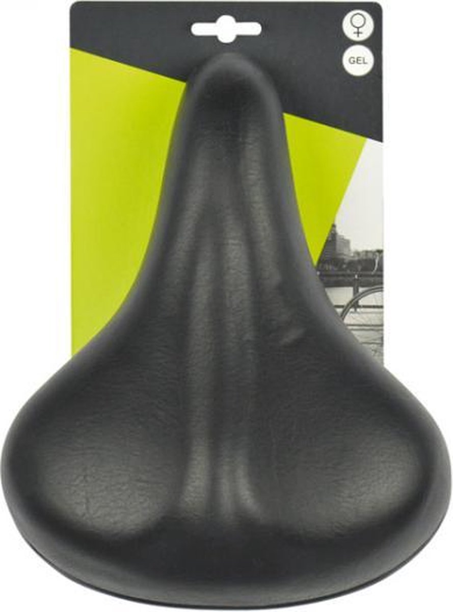 DRESCO Tour Fietzadel Gel Dames 26 X 20 Cm Kunstleer - Zwart