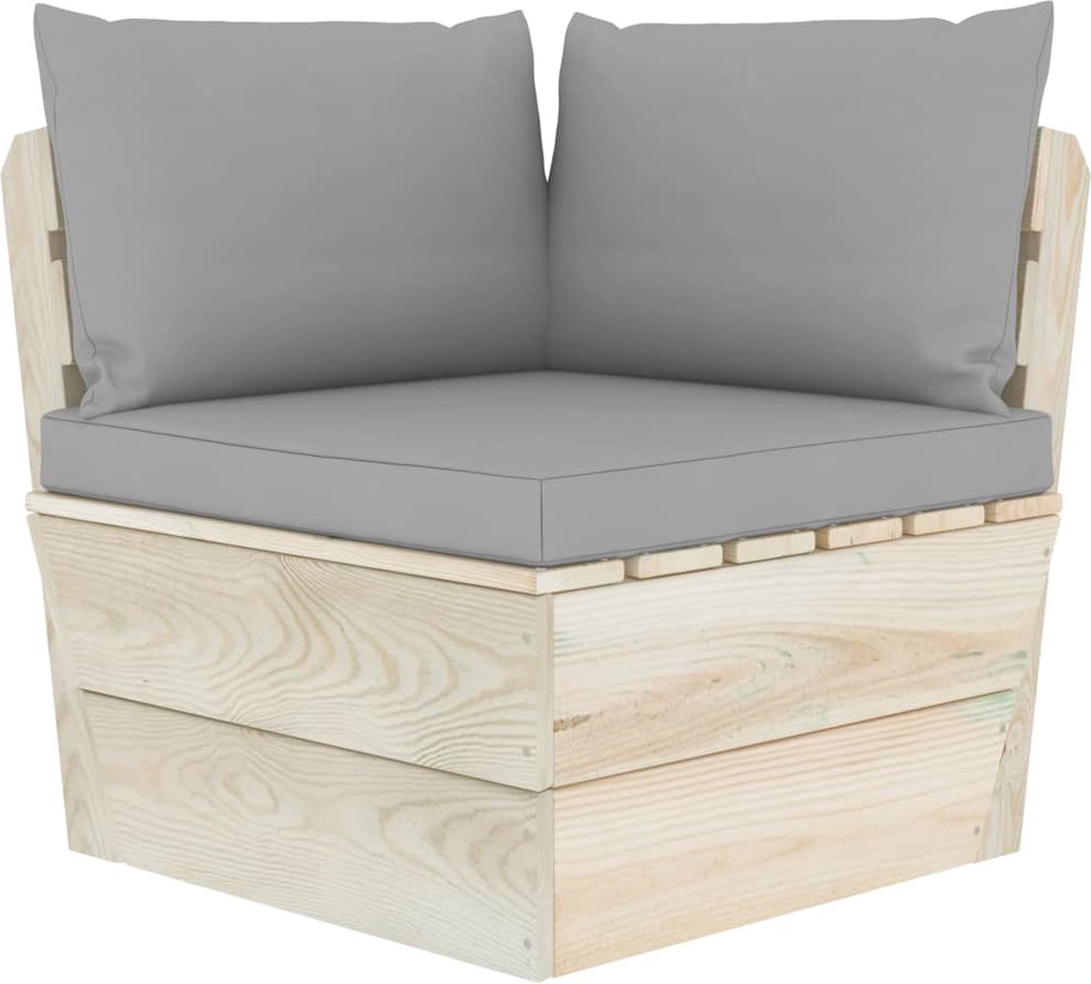 Vidaxl 9-delige Loungeset Met Kussens Pallet Vurenhout - Grijs