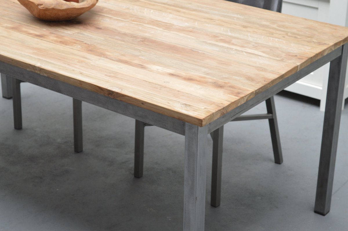 Livingfurn - Eettafel - Boston 4-legs 220x100 Cm - Grijs