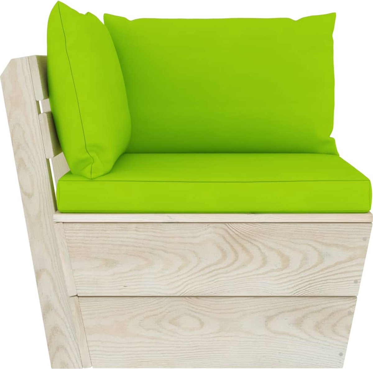 Vidaxl 3-delige Loungeset Met Kussens Pallet Vurenhout - Groen
