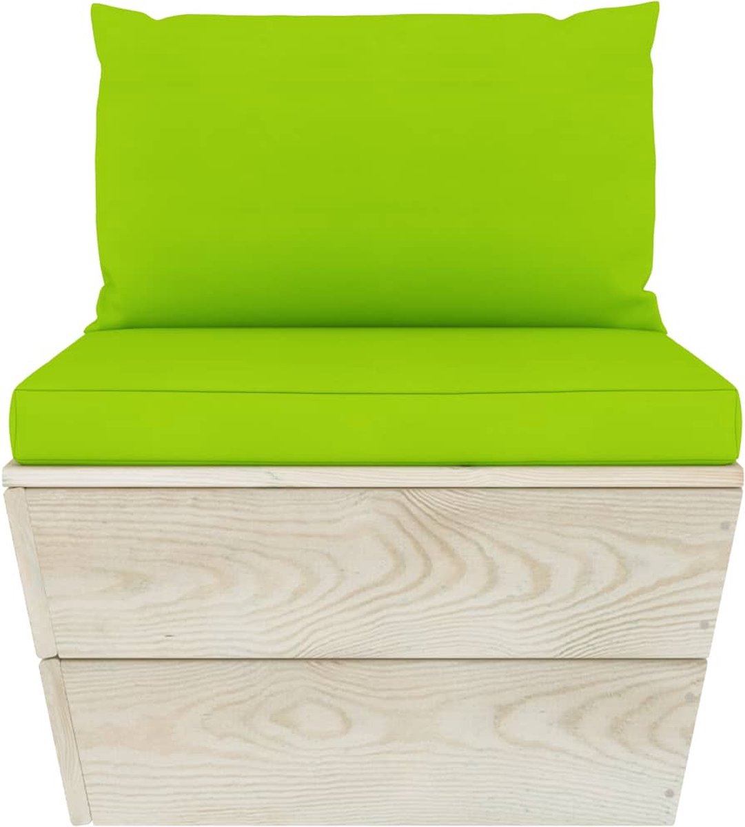 Vidaxl 3-delige Loungeset Met Kussens Pallet Vurenhout - Groen