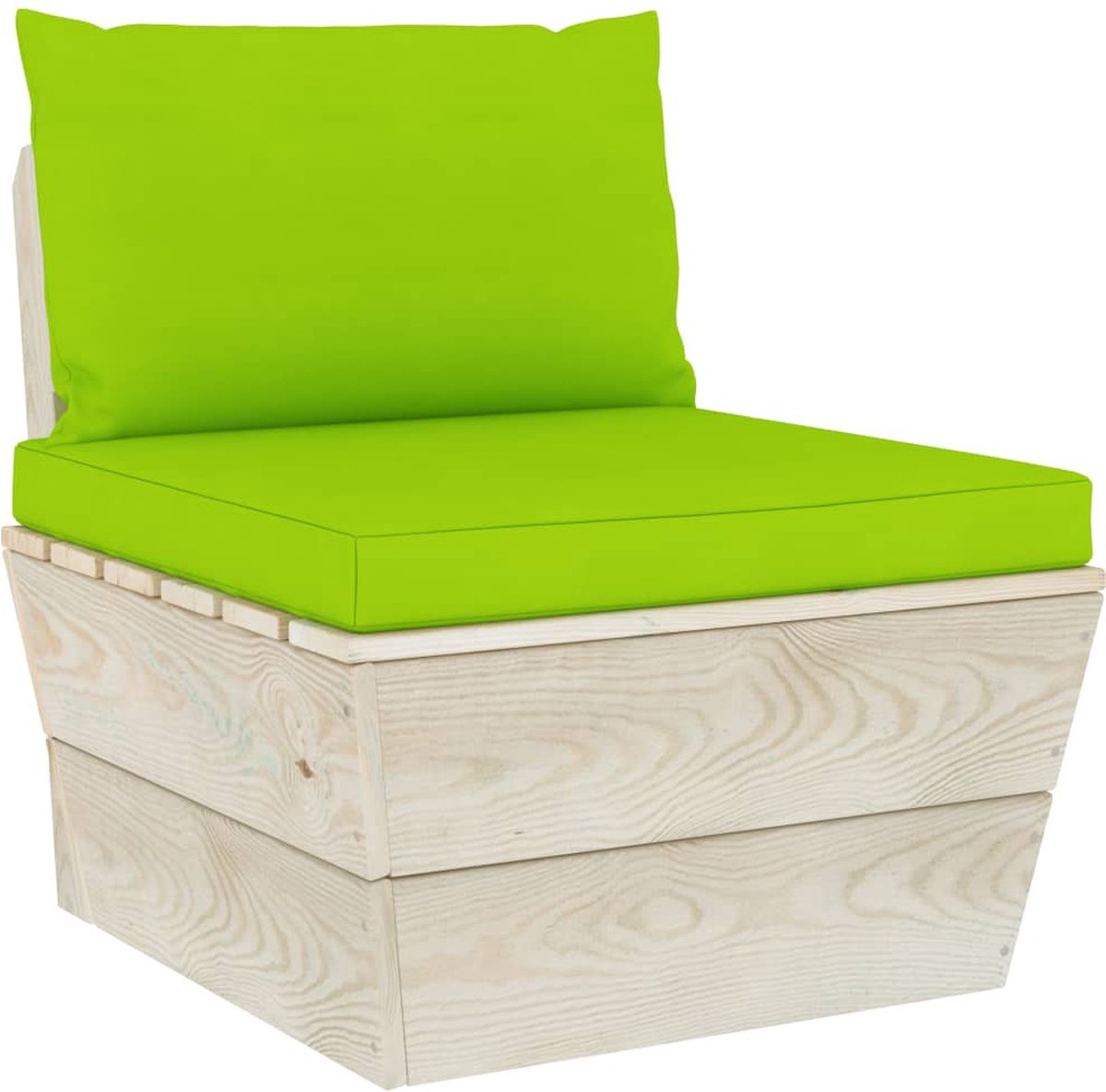 Vidaxl 3-delige Loungeset Met Kussens Pallet Vurenhout - Groen