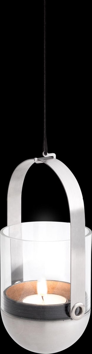 Höfats Windlicht Gravity 8 X 13 Cm Aluminium/glas Zilver - Silver