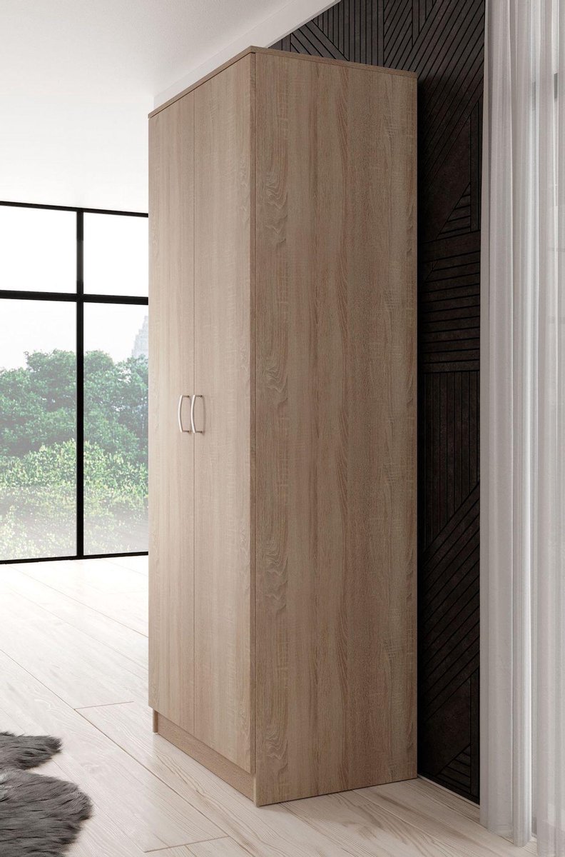 Meubella - Kledingkast Heaven - Eiken - 80 Cm - Bruin