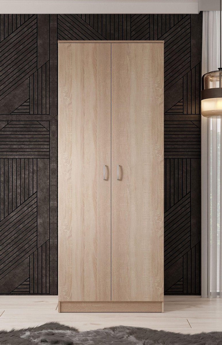 Meubella - Kledingkast Heaven - Eiken - 80 Cm - Bruin