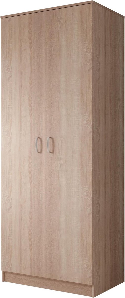 Meubella - Kledingkast Heaven - Eiken - 80 Cm - Bruin