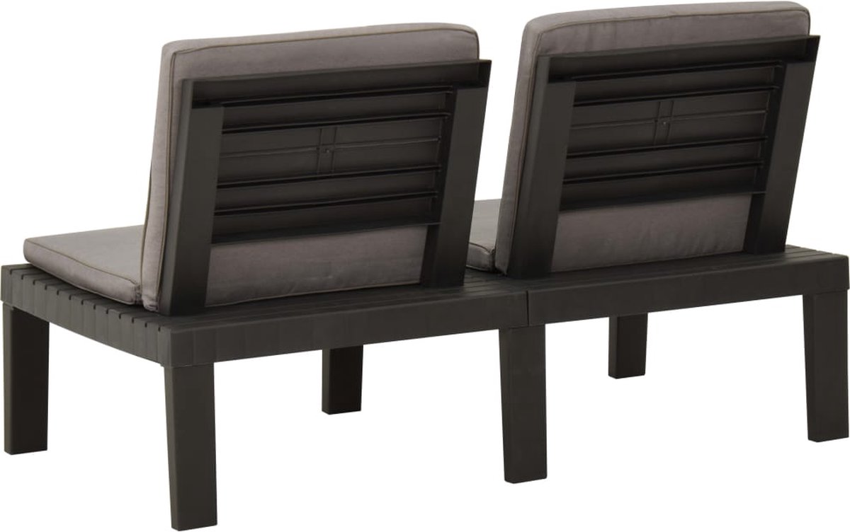 Vidaxl 6-delige Loungeset Met Kussens Kunststof - Grijs