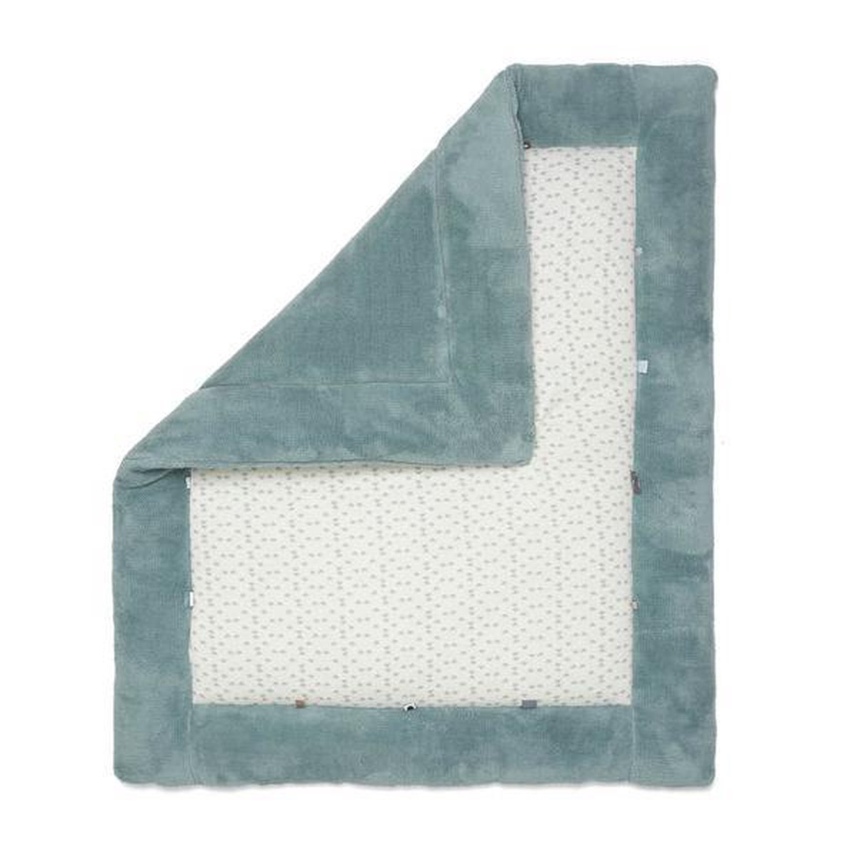 Snoozebaby Boxkleed Gray Mist 75 X 95 Cm Katoengrijs - Blauw