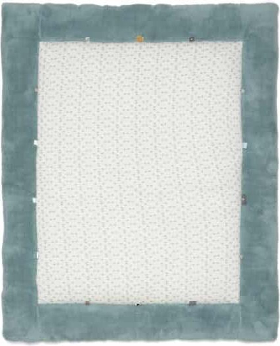 Snoozebaby Boxkleed Gray Mist 75 X 95 Cm Katoengrijs - Blauw