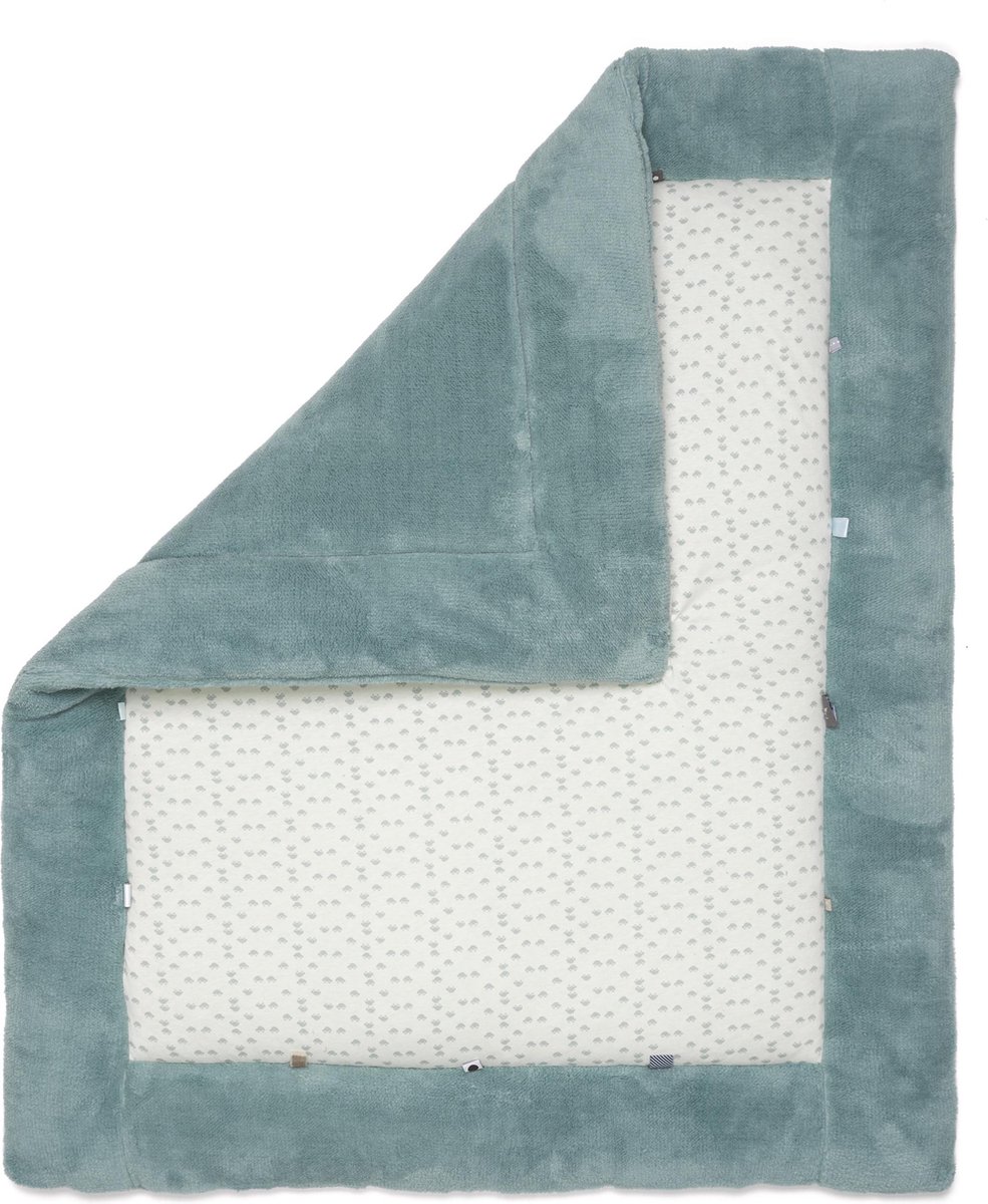 Snoozebaby Boxkleed Gray Mist 75 X 95 Cm Katoengrijs - Blauw