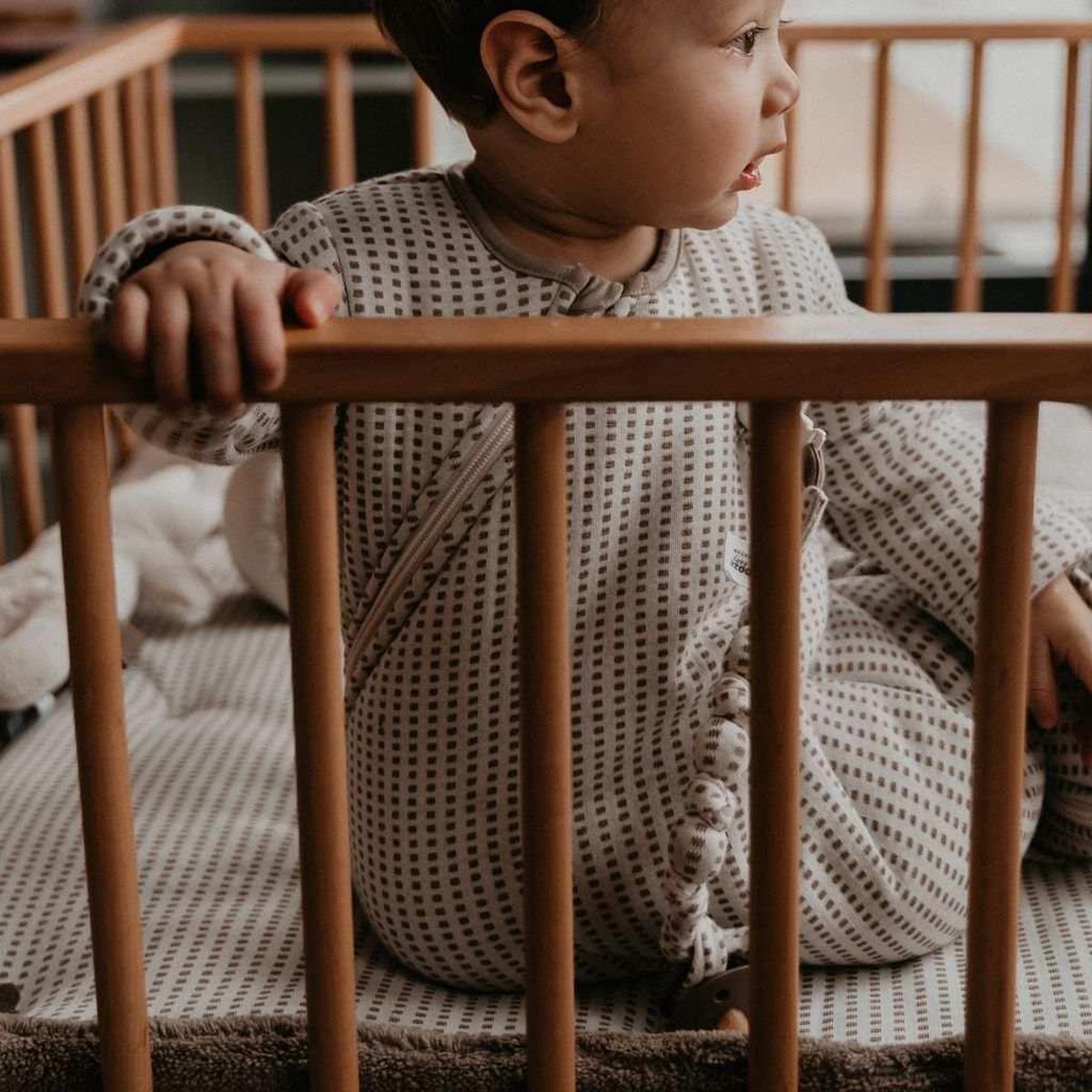 Snoozebaby Boxkleed Warm 75 X 95 Cm Katoen Donker - Bruin