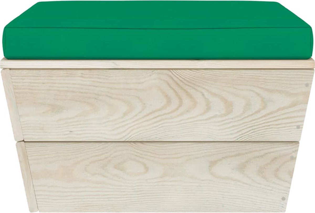 Vidaxl 12-delige Loungeset Met Kussens Pallet Vurenhout - Groen